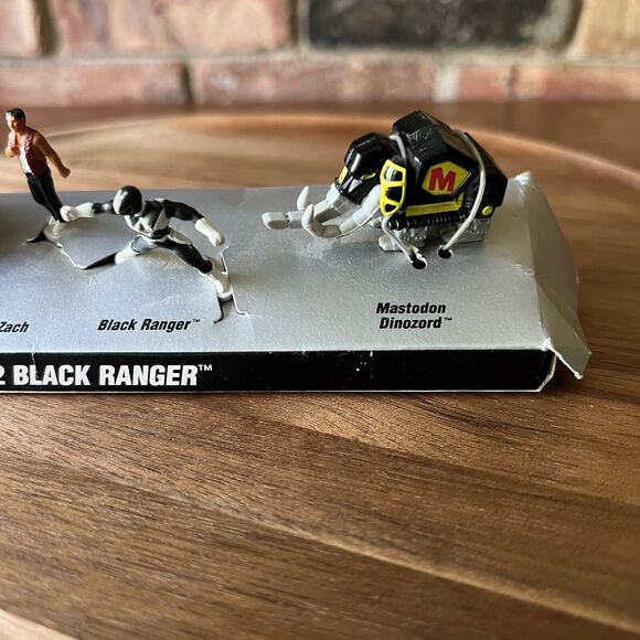 1994 Micro Machines Mighty Morphin Power Rangers Set #2 BLACK RANGER Galoob - Picture 3 of 16